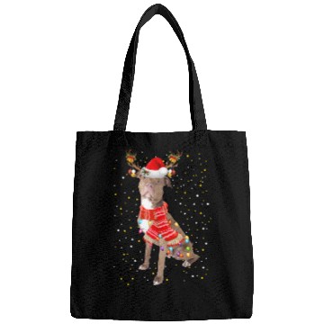 Discover Pitbull Reindeer Christmas Light Bags