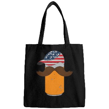 Discover funny patriotic mullet beer 4th of july summer Bags