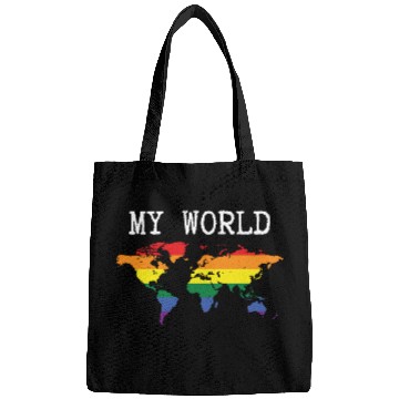 Discover my world, lgbt community Bags
