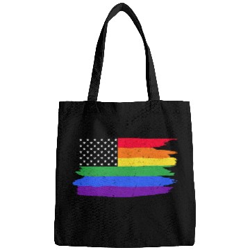 Discover LGBTQ American Flag Colorful Lesbian Gay Pride Bags