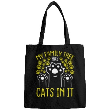 Discover Cat Owner Family Tree has a Cat in it Funny Bags