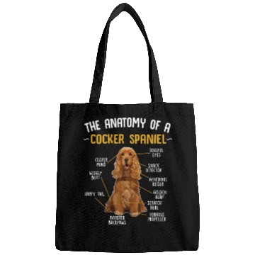 Discover Funny Anatomy Of A Cocker Spaniel Dog Lover Bags