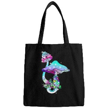 Discover Magic Mushrooms Eye Psychedelic Art Bags