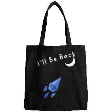 Discover I'll Be Back To The Moon Rocket Spaceship Crypto C Bags