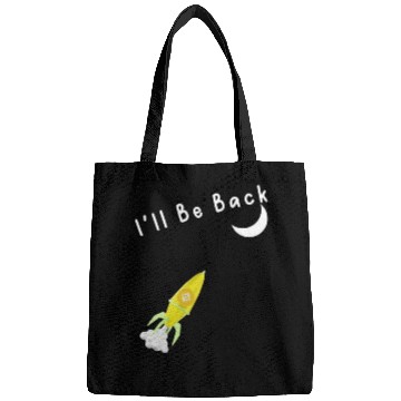 Discover I'll Be Back To The Moon Rocket Spaceship Crypto C Bags
