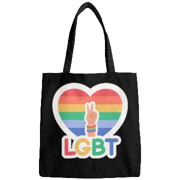 Discover Pride flag heart - Pride quote lgbt community Bags