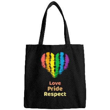 Discover Love Pride Respect. Rainbow Heart For Oslo Bags