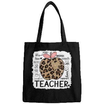 Discover Leopard Apple Teacher Life Back To School 2022 Bags
