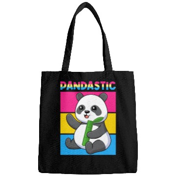 Discover Pandastic Panda Bear Funny LGBTQ Pride Flag Pun Bags