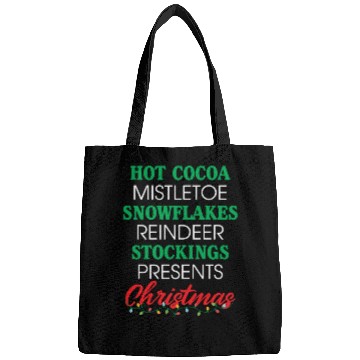 Discover Hot Cocoa Mistletoe Snowflakes Reindeer Stockings Bags
