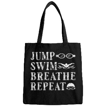 Discover Jump Swim Breathe Repeat Swimming Swimmer Bags