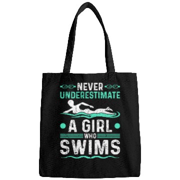 Discover Never Underestimate Girl Swim Bags