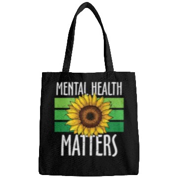 Discover Mental Health Matters Green Sunflower Bags