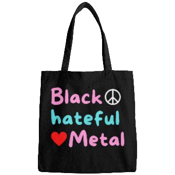 Discover Black Hateful Metal (Peace And Love version) Bags