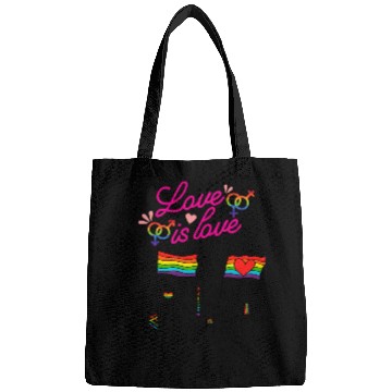 Discover pride colors flag love is love Bags
