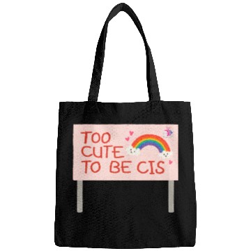 Discover too cute to be cis rainbow pride Bags