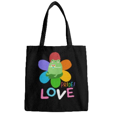 Discover cute frog pride colors Bags