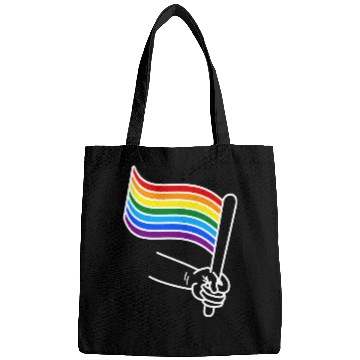 Discover LGBT pride rainbow heart Bags