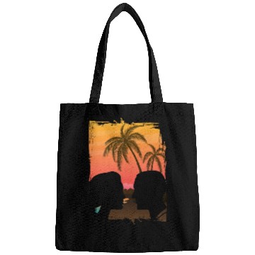 Discover Couple Retro Sunset , Beach, Palm Trees, Vacation Bags