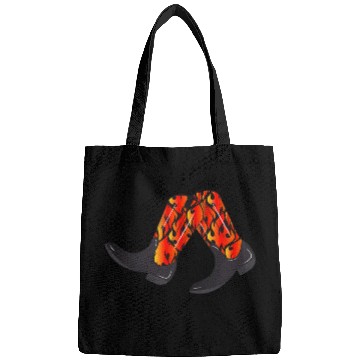 Discover extravagant western boots with flame pattern Bags
