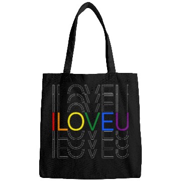 Discover LGBT pride rainbow heart I Love You Bags