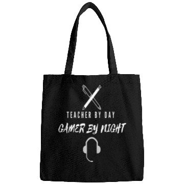 Discover teacher by day gamer by night Bags
