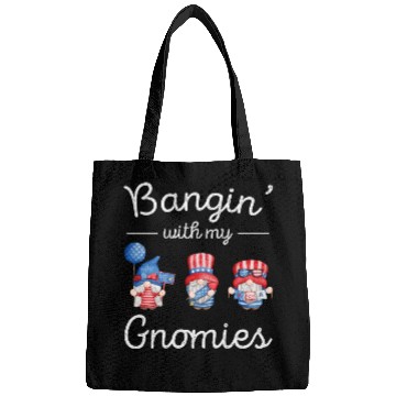 Discover Patriotic Gnomes Firework American Flag US Bags