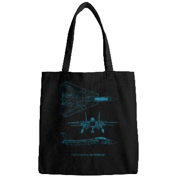 Discover F-14 Tomcat Jet Fighter Blueprint Bags