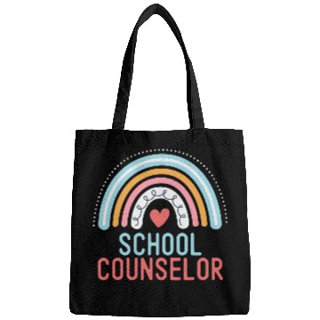 Discover Funny School Counselor Rainbow Appreciation Back Bags