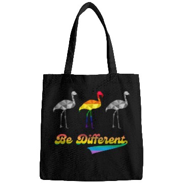 Discover Flamingo LGBTQ Gay Pride Rainbow Flag Bags
