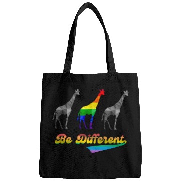 Discover Colorful Giraffe LGBTQ Gay Pride Rainbow Flag Bags