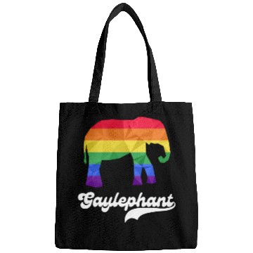 Discover Gay Elephant LGBTQ Rainbow Flag Bags