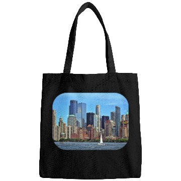 Discover Manhattan NY – Sailboat By Manhattan Skyline Bags