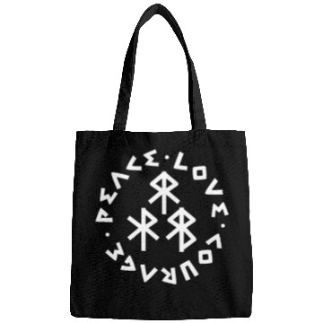 Discover Peace Love Courage, Vikings Bags