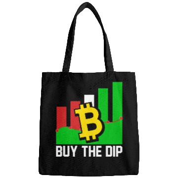 Discover Buy The Dip Blockchain Bitcoin SVG Bags