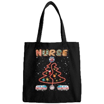 Discover Stethosope Christmas Pine Tree Registered Nurse Bags