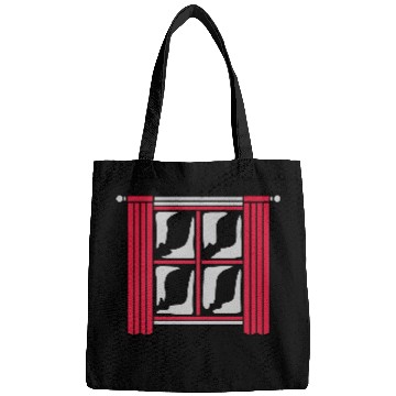 Discover dark night window wood Bags