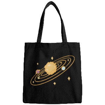 Discover solar system with sparkles doodle Bags