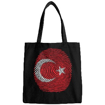 Discover 1 Turkish country flag finger print 01 Bags
