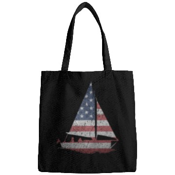 Discover Distressed Stars Stripes Sailboat Sailing Adventur Bags
