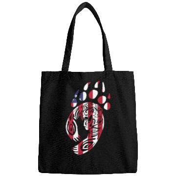 Discover Bear Paw America USA Flag Merica US Stars Stripes Bags
