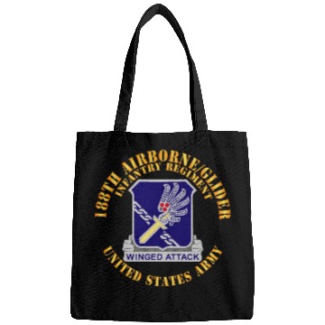 Discover Army 188th Airborne Glider Infantry Regiment DUI X Bags