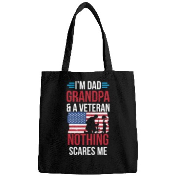 Discover Dad Grandpa And Veteran Nothing Scares Me Father Bags