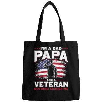 Discover Dad Papa US Veteran Patriotic Father Soldier Bags