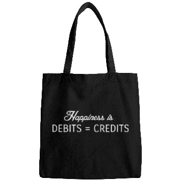 Discover Happiness Is Debits Credits Bags
