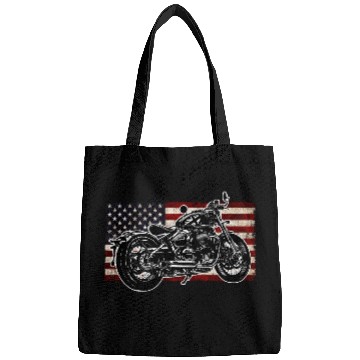 Discover Distressed Flag Vintage Bobber Bike Motorcycle Bags