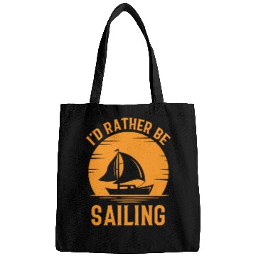 Discover I'd Rather Be Sailing - Boat Ship Captain Sailors Bags