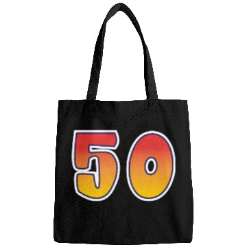 Discover Number 50 Red - Orange Design Bags