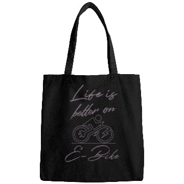 Discover Life is better on e Bike funny quote E-Bike Bags