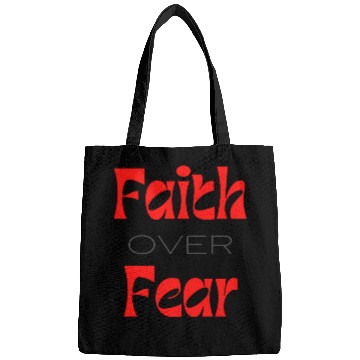 Discover Faith over Fear Typography Bags
